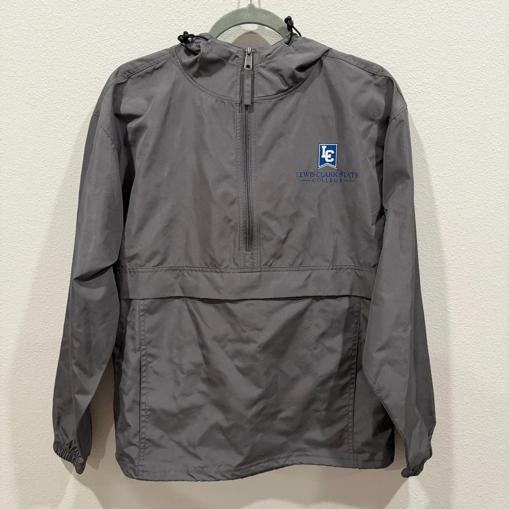 Champion Lewis-Clark State College LCSC Windbreaker Jacket Mens Small Quarter